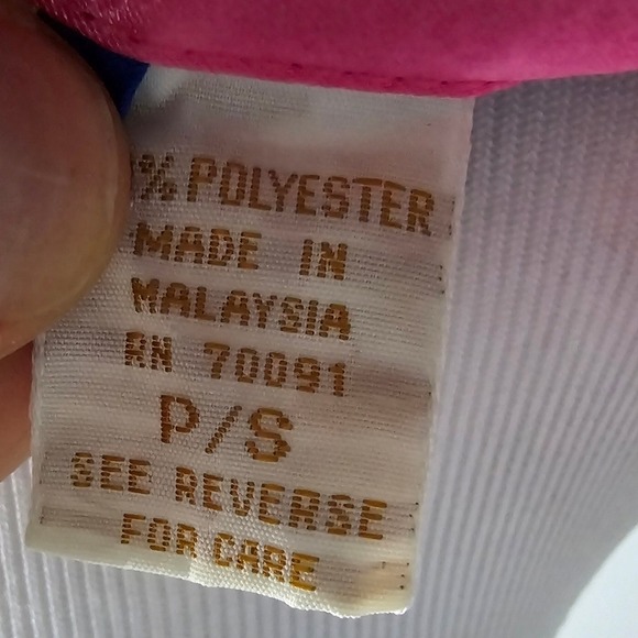 Victoria's Secret Royal Blue Satin Robe Pink Trim Small - Picture 4 of 8